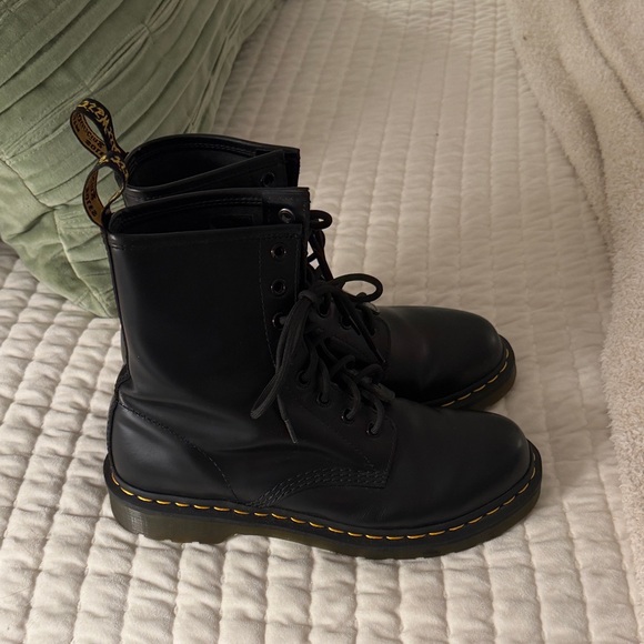 Dr. Martens 1460 Black Combat Boots - Picture 2 of 6